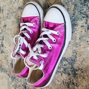 Kids All Star Converse Metalillic Pink